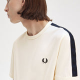 Fred Perry Contrast Tape T-Shirt -  Ecru