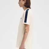 Fred Perry Contrast Tape T-Shirt -  Ecru