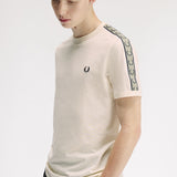 Fred Perry Contrast Tape Ringer T-Shirt - Ecru/Navy