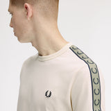 Fred Perry Contrast Tape Ringer T-Shirt - Ecru/Navy