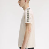 Fred Perry Contrast Tape Ringer T-Shirt - Ecru/Navy