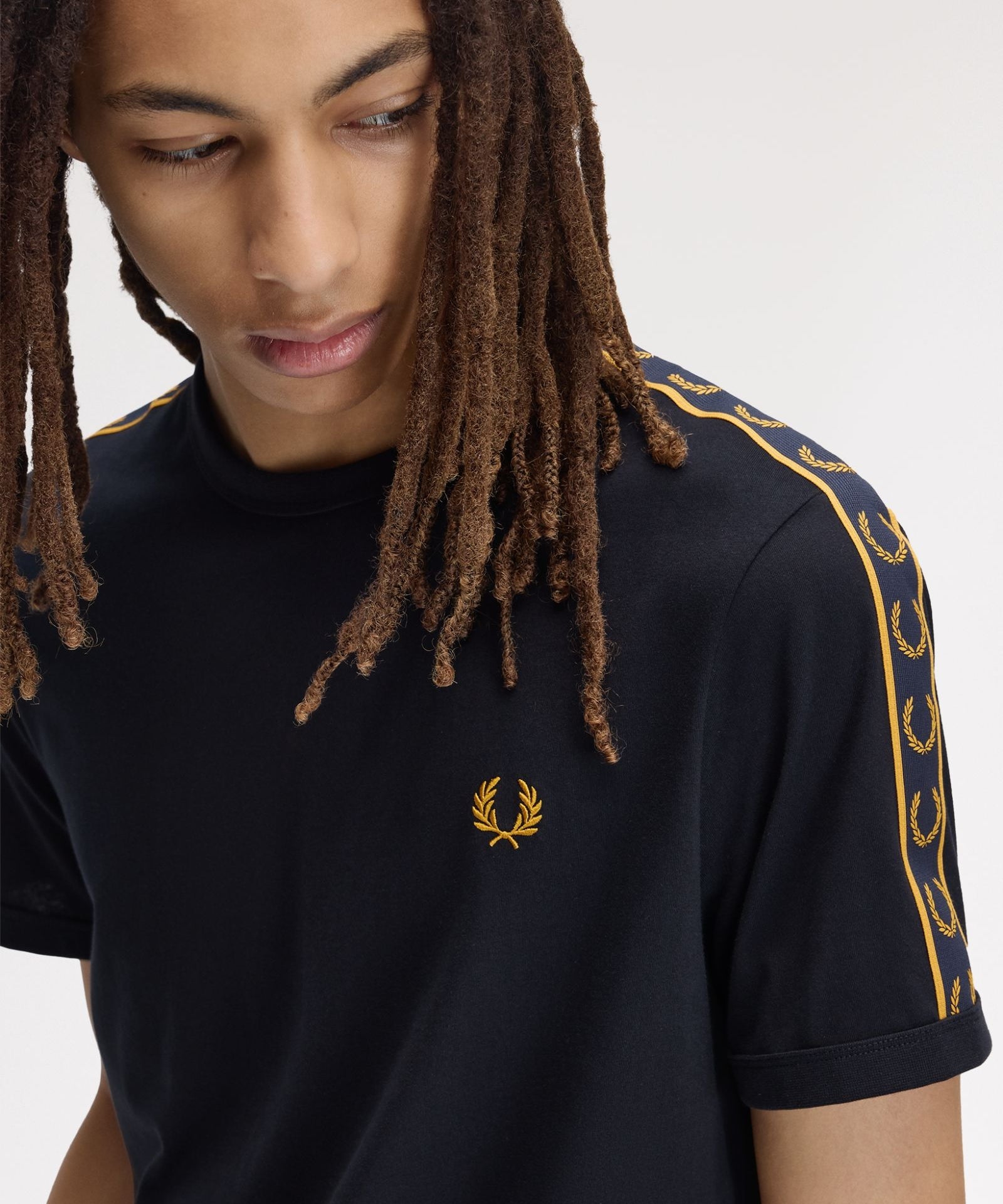 Fred Perry Contrast Tape Ringer T-Shirt - Navy