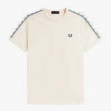Fred Perry Contrast Tape Ringer T-Shirt - Ecru/Sport Green