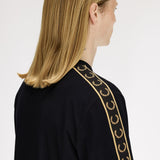Fred Perry Contrast Tape Ringer T-Shirt - Black/Champagne