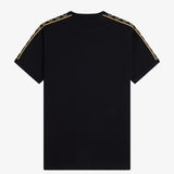 Fred Perry Contrast Tape Ringer T-Shirt - Black/Champagne