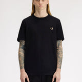 Fred Perry Contrast Tape Ringer T-Shirt - Black/Champagne