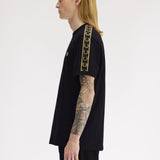 Fred Perry Contrast Tape Ringer T-Shirt - Black/Champagne