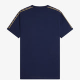 Fred Perry Contrast Tape Ringer T-Shirt - Tennis Blue/Champagne