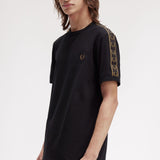 Fred Perry Contrast Tape T-Shirt - Black/Shadedstone