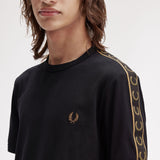 Fred Perry Contrast Tape T-Shirt - Black/Shadedstone