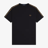 Fred Perry Contrast Tape T-Shirt - Black/Shadedstone