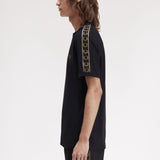 Fred Perry Contrast Tape T-Shirt - Black/Shadedstone