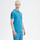 Fred Perry Contrast Tape T-Shirt - Runway Bay Ocean/Warm Grey