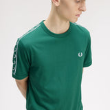 Fred Perry Contrast Tape Ringer T-Shirt - Sport Green