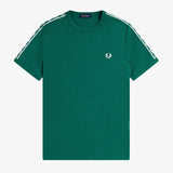 Fred Perry Contrast Tape Ringer T-Shirt - Sport Green