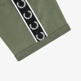 Fred Perry Contrast Tape T-Shirt - LW Green/Black