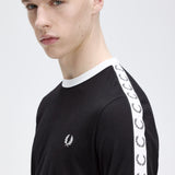 Fred Perry Taped Ringer T-Shirt - Black