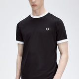 Fred Perry Taped Ringer T-Shirt - Black