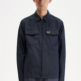 Fred Perry Zip Overshirt - Navy