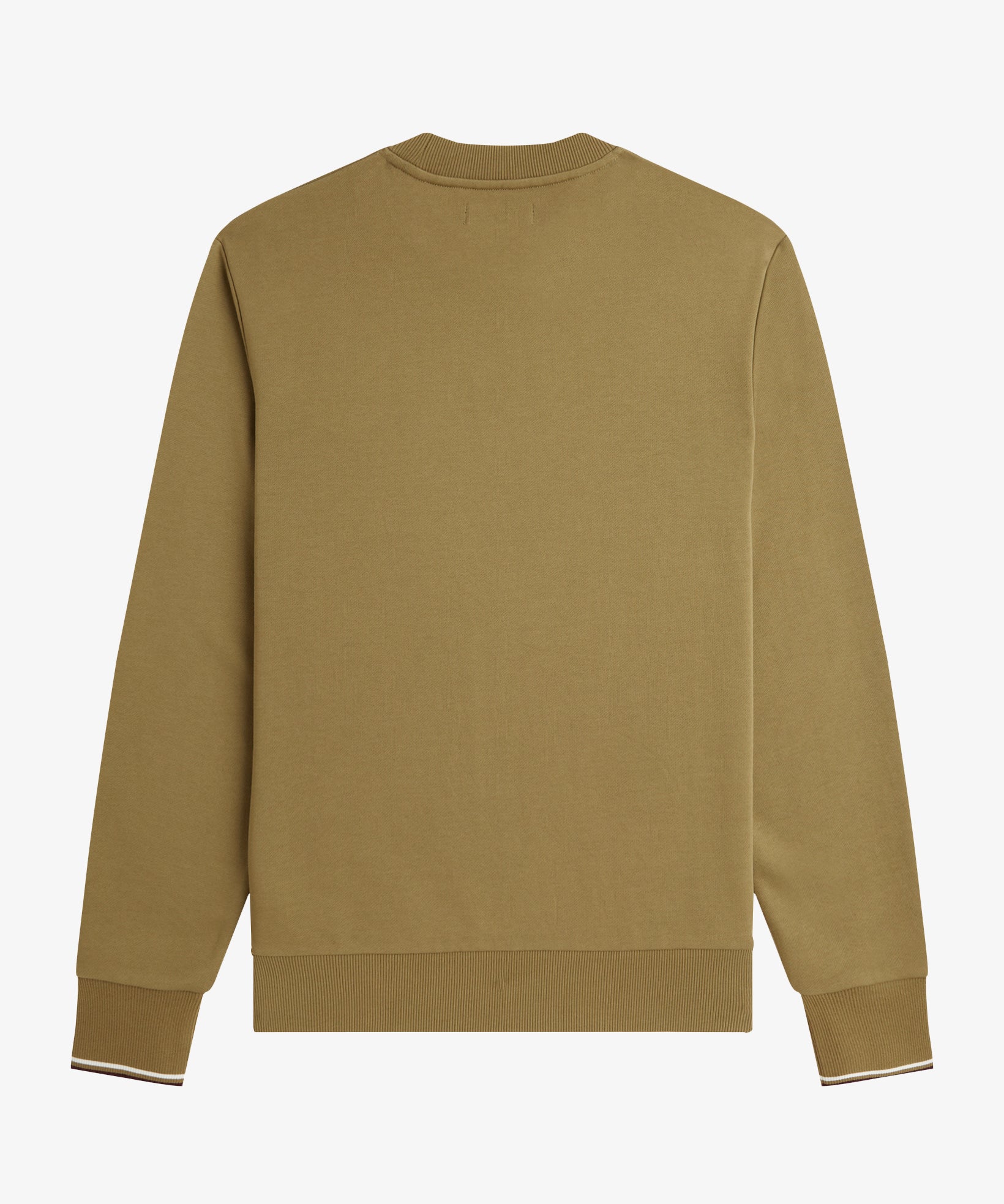 Fred Perry Crew Neck Sweatshirt - Bronze/Ecru/Oxblood