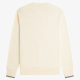 Fred Perry Crew Neck Sweatshirt - Ecru/Midnight Blue