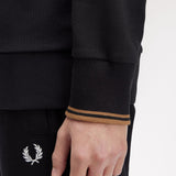 Fred Perry Crew Neck Sweatshirt - Black/Shadedstone
