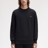 Fred Perry Crew Neck Sweatshirt - Black/Shadedstone