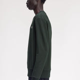 Fred Perry Crew Neck Sweatshirt - Nightgreen/White