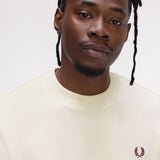 Fred Perry Crew Neck Sweatshirt - Ecru/Court Blue/Bordeaux