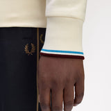 Fred Perry Crew Neck Sweatshirt - Ecru/Court Blue/Bordeaux