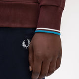 Fred Perry Crew Neck Sweatshirt - Bordeaux/Ecru/Court Blue