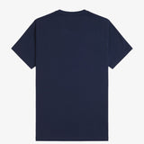 Fred Perry Textured Laurel Wreath T-Shirt - Tennis Blue