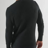 MA.STRUM Montage Crew Knit - Jet Black