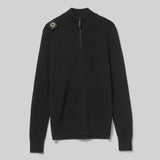 MA.STRUM Sarl 1/4 Zip Knit - Jet Black
