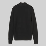 MA.STRUM Sarl 1/4 Zip Knit - Jet Black