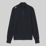MA.STRUM Sarl 1/4 Zip Knit - Dark Navy
