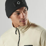 MA.STRUM Knitted Badge Beanie - Black