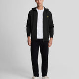 Lyle & Scott Hybrid Zip Hoodie - Jet Black