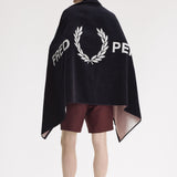 Fred Perry Branded Logo Towel - Navy/Snow White