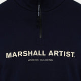 Marshall Artist Coastal Erosion 1/4 Zip Sweat - Navy