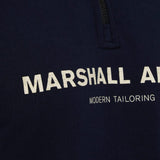 Marshall Artist Coastal Erosion 1/4 Zip Sweat - Navy