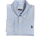 U.S. Polo Assn. Heron Regular Fit Stripe Shirt - White/Sky