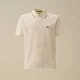 C.P. Company Stretch Piquet Short Sleeve Polo -  Gauze White