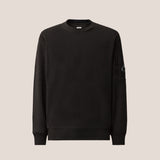 C.P. Company Diagonal Raised Fleece Lens Crewneck Sweatshirt - Black