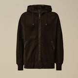 C.P. Company Diagonal Raised Fleece Goggle Sweatshirt - Black