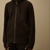 C.P. Company Diagonal Raised Fleece Goggle Sweatshirt - Black