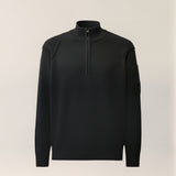 C.P. Company Lambswool Lens Half Zip Sweater - Black