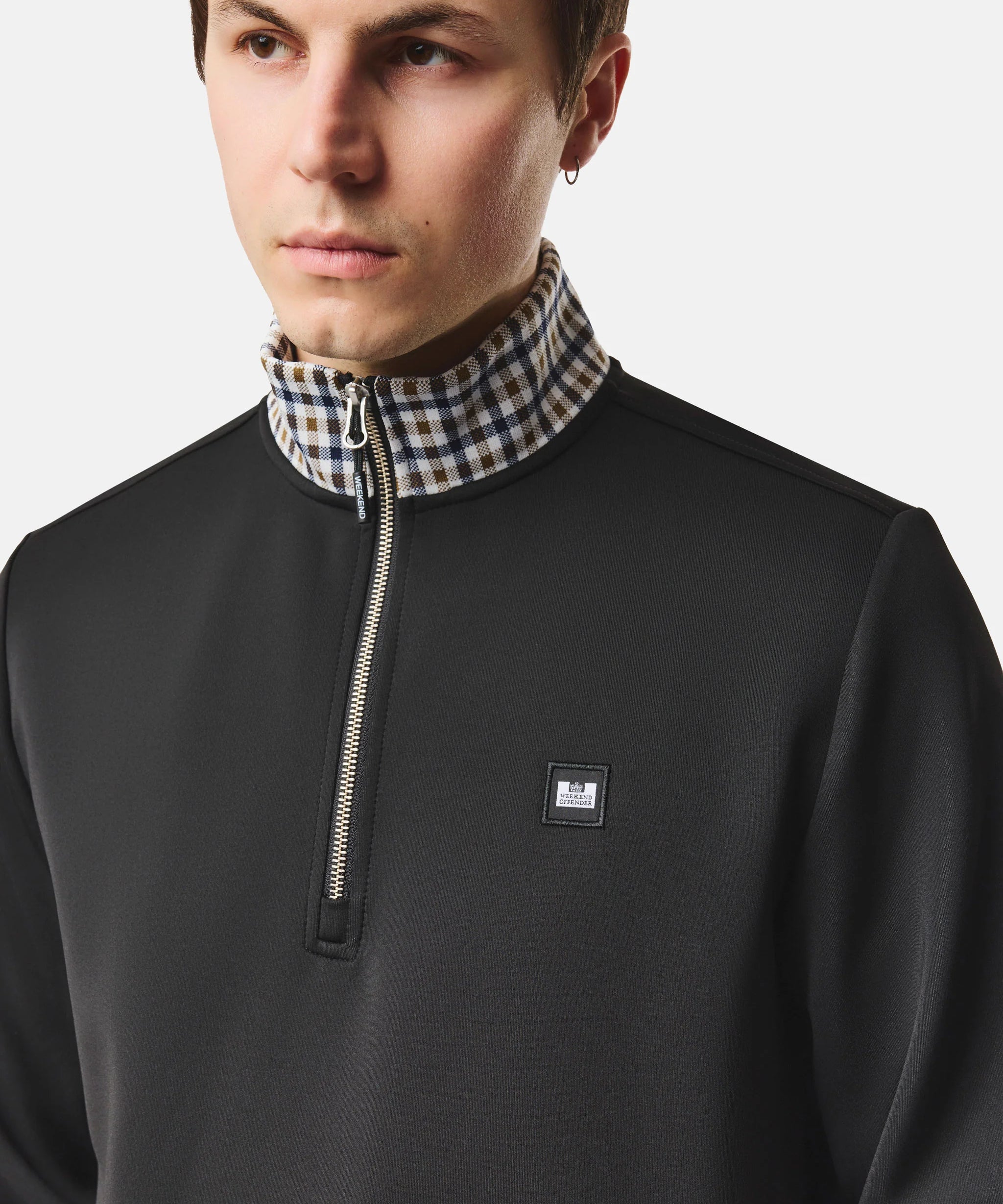 Weekend Offender Henson 1/4 Zip Track Top - Black
