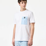 Weekend Offender Stiniva Pocket Tee - White/Ocean Wave