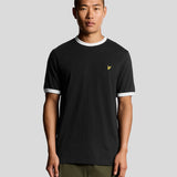 Lyle & Scott Ringer T-Shirt - Jet Black/White